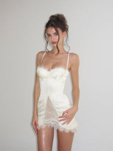 White Satin Womens Mini Dress Backless Patchwork Lace-up Sleeveless Dresses 2026 Fashion Summer Party Evening Elegant Vestidos2026