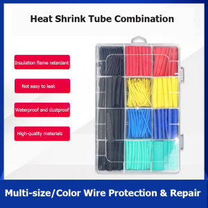Heat Shrinkable Tube 140/150/164/280PCS Boxed Polyolefin Shrinking Assorted Heat Shrink Tube Wire Cable Sleeve Wrap