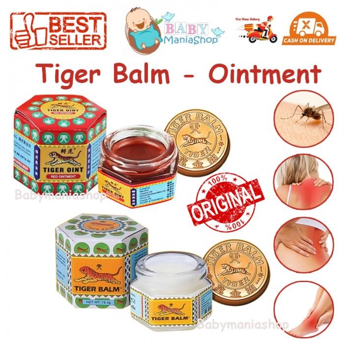 Balsem TIGER BALM Ointment Cap Macan Merah dan Putih Red White 20g Babymaniashop