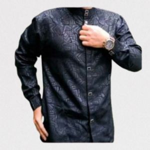 BAJU KOKO EMBOS SULTAN KEMKO POLOS LENGAN PANJANG BY ANNUR BUSANA