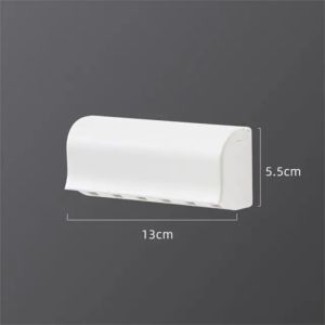Punch-free Toothbrush Holder Wall-mounted Toothpaste Holder Storage Rack Bath Organizer Bathroom Accessories