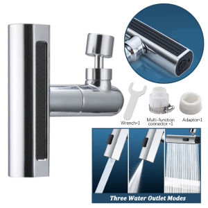4 in 1 Waterfall Kitchen Faucet Universal Water Tap Rotation Fauce 4-Function High Pressure Kitchen Sink Spray Nozzle
