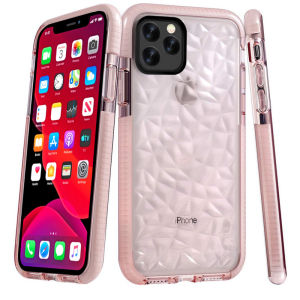 CrashStar Diamond Pattern Soft Clear Shockproof Phone Case For iPhone 16 15 14 13 12 11 Pro Max Mini XR X XS 8 7 6 6s Plus + SE 2020 Transparent Silicone Anti-fall Phone Cover Fashion Simple Phone Casing Hot Sale