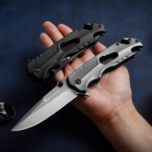 Browning  มีดพับ มีดเดินป่า มีดเหน็บไทย มีดตัดทุเรียน มีดเดินป่าคมๆ เหมาะสำหรับกิจกกรมกลางแจ้ง 23cm folding knife