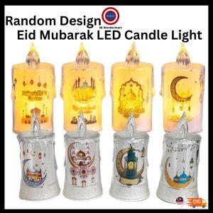 Eid Mubarak 1pcs LED Candle Night Lights Ramadan Party Eid Mubarak decorations Lamp Party Decoration Supplies