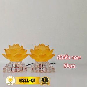 Đèn Thờ Hoa Sen Lưu Ly Cao Cấp Có Led Đổi Màu CHÂN THIỆN MỸ Để Bàn Thờ Phật Trang Trí Bàn Thờ Gia Tiên