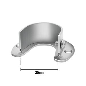 2Pc Clothes Rail Closet Rail Official Curtain Rod Round Tube Closet U Shaped Rod End Supports Closet Pole Sockets