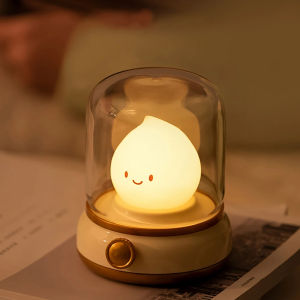 Retro candle night light cute kerosene lamp desktop LED decorative night light bedroom infinite dimming timed small night light soft light baby feeding eye care sleeping bedside night light