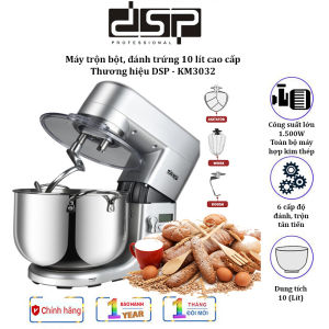 [12 Tháng Bảo Hành] Máy trộn bột đánh trứng đa năng DSP KM3032 công suất 1500W dung tích 10 lít 6 tốc độ đánh khác nhau