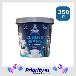 [SG Official Distributor][Made in UK] Astonish Specialist C9630 Cup Clean & Revive - 100% Biodegradable Tea Coffee Stain Limescale Removal Powder Cleaning Agents No Chemical No Scrubbing for Tea Coffee Cups Teapots Flasks 350g