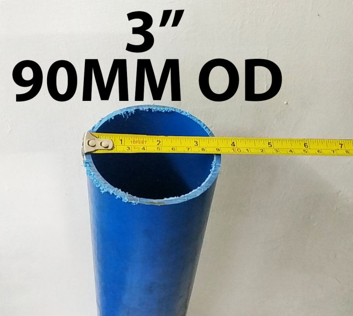 PVC PIPE 3" X 1/2 METER LONG ( 90MM OUTSIDE DIAMETER ) BLUE FOR CLEAN