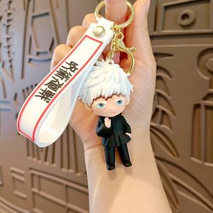 Jujutsu Kaisen Anime Gojo Satoru Figure Doll Keychain Creative Car Keyring Cartoon Couple Pendant Bag Accessories Childrens Gift