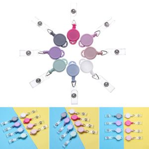 FLYING 1pc Durable Fashion Stationery ID Name Card Anti-Lost Clip Retractable Lanyards Key Ring Badge Holder