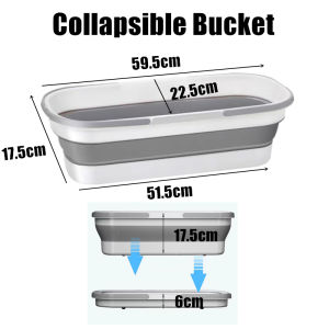 2024 New 16.5 Inch/42cm Extra Large Hand Free FLat Mop with Water Scrapper Function