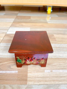 [Đồ thờ cúng] Đôn bông đắp nổi gỗ tràm tròn thường được dùng để kê lư hương dĩa trái cây ông Cóc...