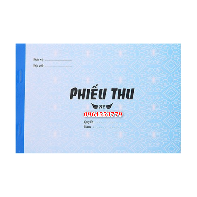 Phiếu Thu 2 Liên 50 Bộ Khổ 13x19cm Lốc 10 Quyển