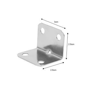 10pcs Stainless Steel Corner Brackets / 90-degree Angle Iron Plate Bracket / Thickened Flat Corner Brace / for Table Chair Cabinet Wardrobe