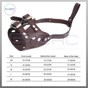 Pet Anti Bite PU Leather Muzzle