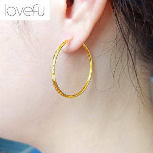 Authentic 18K Saudi Gold Pawnable Big Earrings Full Sky Star Earrings AU750 Gold 999 Full Gold