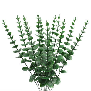 10pcs Simulation Leaves Plastic Fake Plants Flowers Decoration Artificial Eucalyptus Leaf