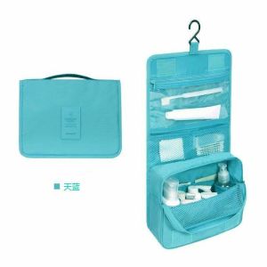 BB028 Large Capacity Toiletries Storage Bag with Hook Travel Portable Cosmetics Organizer Hanging Efficient Storage