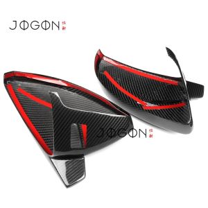 Cornerr LHD OX Horns Dry Carbon Car Side Wing Rear View Mirror Caps Cover Trim Accessories For Audi A6 C8 S6 RS6 A7 A8 ABT 2019-2025 2B5Z7