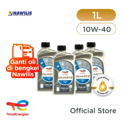 TotalEnergies Ganti Oli di Bengkel - Quartz 7000 10W-40 SN/CF 1L x 4