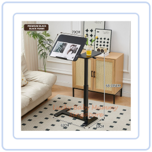 【COZYCASA】Upgraded Adjustable Height Lifting Desk/Movable Sofa Side Table with Wheels