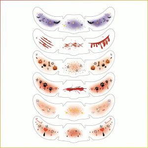 Colorful cute cartoon tattoo stickers Halloween decoration