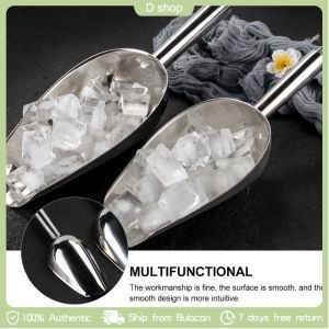 Stainless Steel Ice Scoop Ice Cream Crushed Shovel Candy Bar Buffet Commercial Scoops Bar Home Ice Scooper Shovel Food Flour Candy Scoop Flour Scoop Kitchen Tool