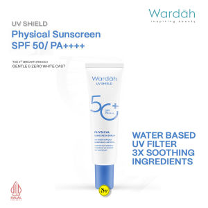 Wardah UV Shield Physical Sunscreen Serum SPF 50+ PA++++ Sunscreen Wajah Ringan No Whitecast