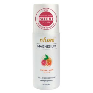 Lăn khử mùi Magnesium của nfuse – Công thức tự nhiên không chứa nhôm – Công nghệ cung cấp Magie đã được cấp bằng sáng chế – Chiết xuất tinh dầu cam quýt (tăng cường năng lượng và sảng khoái).