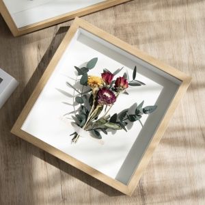 [SG Stock]3D Simple hollow 3cm Frame Wooden Glass Shadow Box Display DIY Birthday Valentines Day present Gift