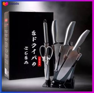 Bộ Dao Làm Bếp Nhật Bản 5 Món Làm Từ Inox Bền Đẹp Cứng Chắc Chống Gỉ Sét Chống Ăn Mòn An Toàn Sử Dụng.