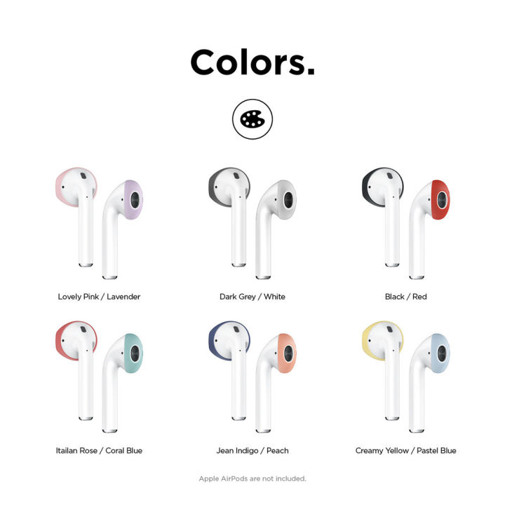 Elago AirPods Secure Fit Cover (Gen1 Gen2) ได้2 คู่ 2สี | Lazada.co.th