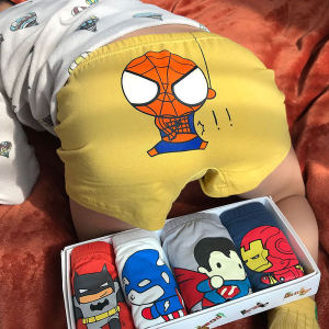 (พร้อมส่งจากไทย)กางเกงในเด็กชายแพค 5 ตัว บ็อกเซอร์เด็กผู้ชายสีสันสดใสผ้าระบายเหงื่อ B819