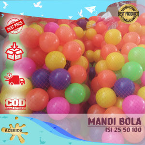 Mandi Bola Anak Mainan Satu Pack Bola Plastik Isi 25 PCS Bahan Kualitas Kuat - SH 25