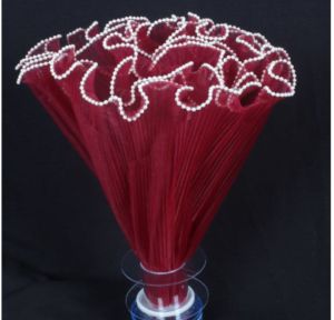 LED Flower Wrapping Paper Florist Bouquet Packaging Decoration with Lights Lace Mesh Wave Yarn Valentines Day Mothers Day Bouquet Gift Material