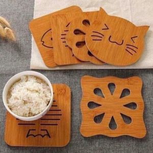 Lót bát đĩa nồi bằng gỗ Miếng Lót Nồi Bát Đĩa Bằng Gỗ Sang Chảnh 9cm Phukienprocare