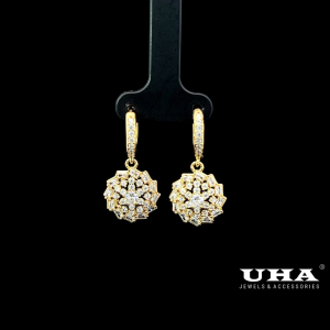 B1624 Bông tai nữ đính đá cz cao cấp sáng lấp lánh UHA