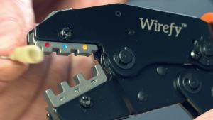 Wirefy Crimping Tool For Heat Shrink Connectors - Ratcheting Wire Crimper - Crimping Pliers - Ratchet Terminal Crimper - Wire Crimp Tool for Your Kit