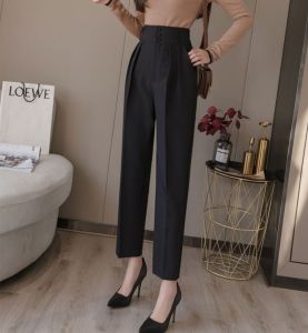 Quần Baggy 3 Cúc Cạp Cao 7 Phân Chất Tuyết Mưa Dày Dặn Thoáng Khí Co Giãn Nhẹ H18