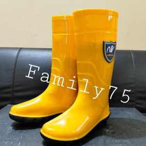 Sepatu boot kuning PVC karet tinggi 38cm Safety Boots Anti air Wilmer