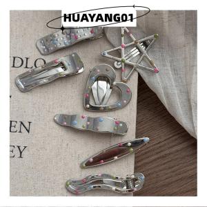 HUAYANG01 [HOT FASHION] y Y2k Hair Clips For Women Elegant Metal Duckbill Clip Side Bangs Barrettes Girls Hair Accessories