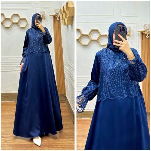 Mula Store - Setelan Gamis Tile Sequin Mix Maxmara Silk M L XL XXL