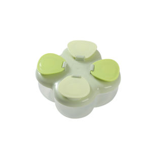 Milk Powder Dispenser 4 Grids Baby Food Storage Box BPA Free Leakproof Sealed Container Travel Feeding Bekas Serbuk Susu