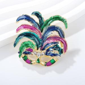 Hmeme เข็มกลัดขนนกเคลือบแฟชั่นสำหรับผู้หญิงสำหรับใส่เป็นของขวัญ