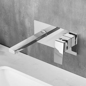 304 Stainless Steel Lavatory Basin Faucet Cold and Hot Tap Bathroom faucet wall mounted sink faucet