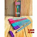 BOLPOIN 1PACK isi 12pcs Pulpen Bolpoin Pen Lilin Quantum QS1 Tinta Hitam MURAH ECER GROSIR. 
