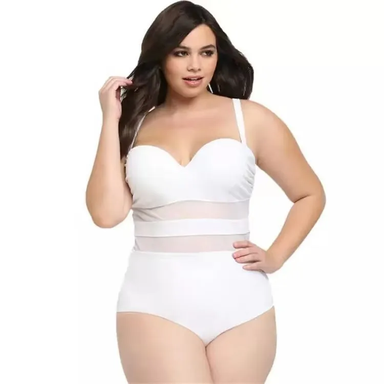  Pianpianzi Womens Underwire Swimsuit with Shorts Waist High Cut  Hight Striped Plus Size Swimming Suits for Women with Sleeves White :  ביגוד, נעליים ותכשיטים